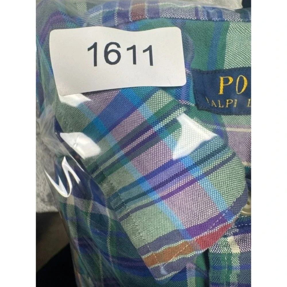 Polo Ralph Lauren Shirt Mens 2XB Multi Color Plaid Long Sleeve Cotton Big & Tall
